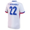 Virallinen Fanipaita Ranska T. Hernandez 22 Vieraspelipaita Euro 2024 - Miesten